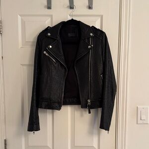 Black Leather Mackage Aritzia Jacket